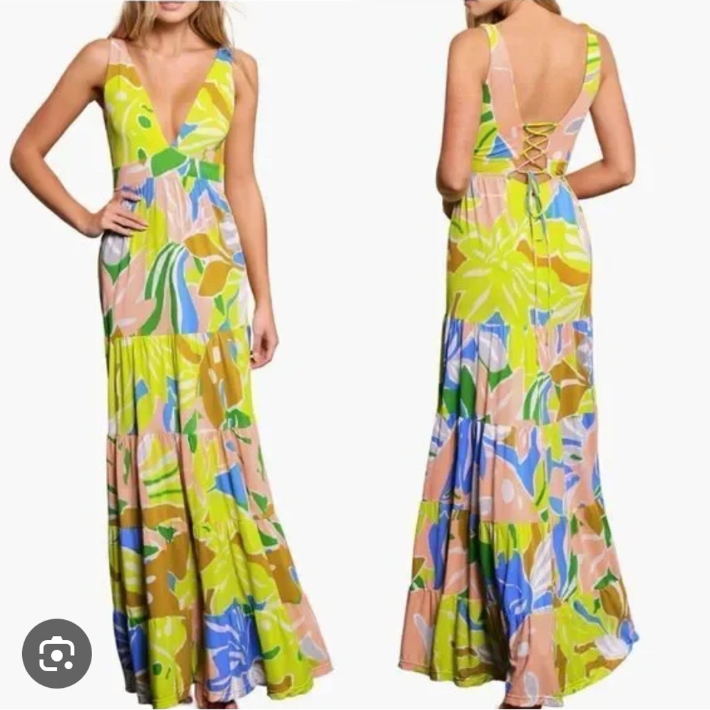 Maaji Colorful Tropical Maxi Dress